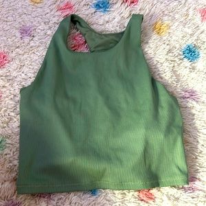 Green 10-12 year old sports tank top with a sports bra in it not padded